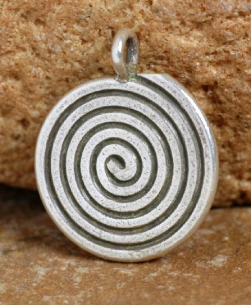 Silber 925 Anhänger - Spirale Design - Dekorativ