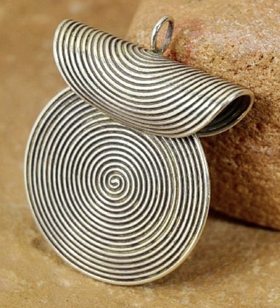 Silber Anhänger - Spirale - Ausgefallenes Design
