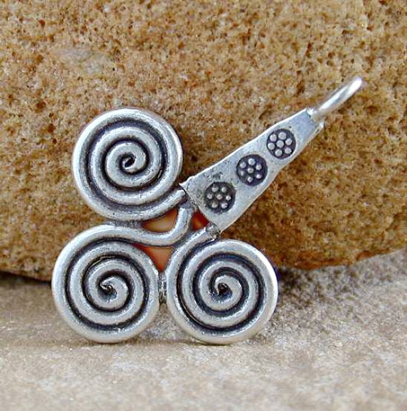 Silber Anhänger - Spirale  - Filigranes Modell