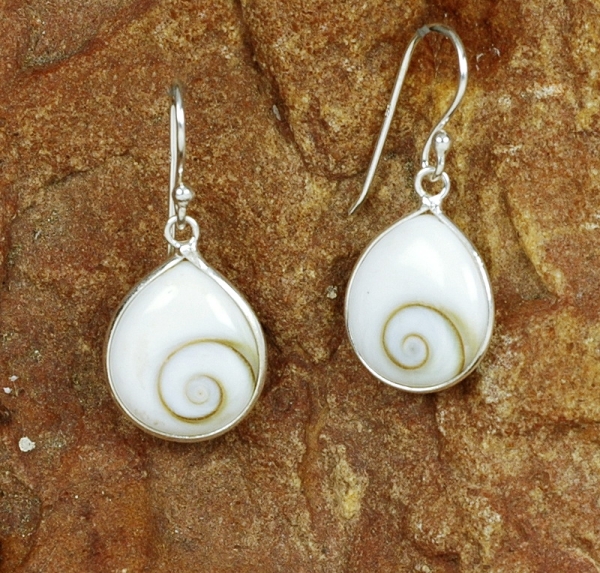 Silber Ohrhänger mit Shiva Auge - Dekoratives Modell