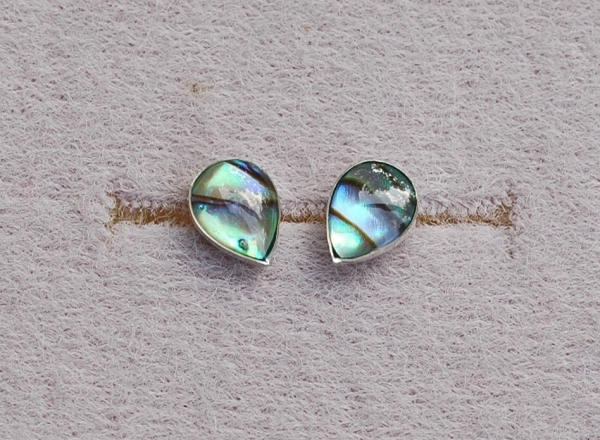 Silber Ohrstecker 925 - Abalone / Paua Muschel