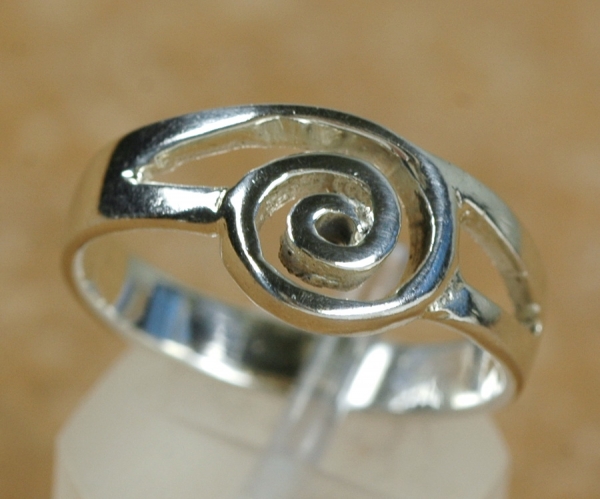 Spirale Silberring 925 - Filigranes Modell