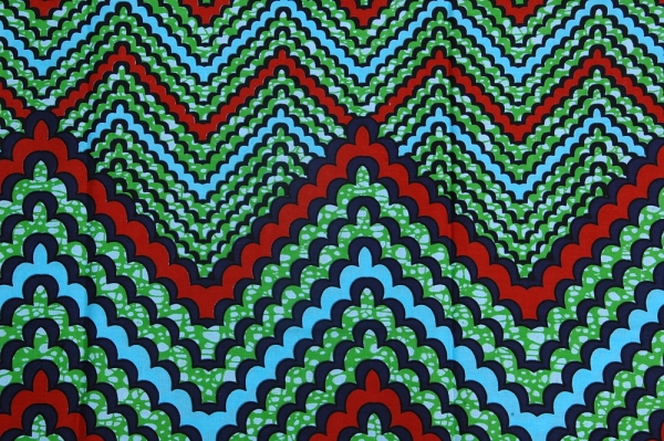 Stoff aus Afrika - Waxprint - traditionelles Muster