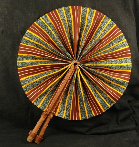 Toller Afrika Fächer - Farbenfrohe Strahlen - Gelb