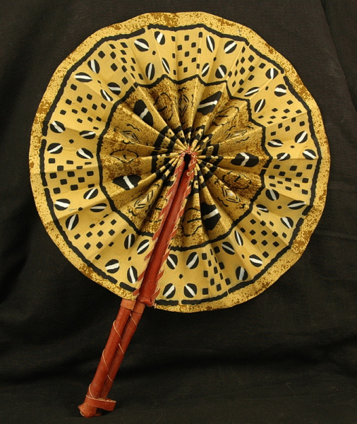 Toller Afrika Fächer in braun - Farbenfroh & Leuchtend - Rückseite