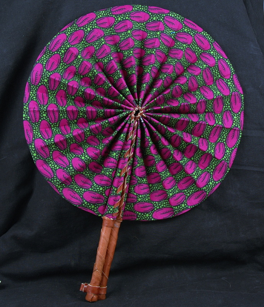 Toller Afrika Fächer in lila - Farbenfroh & Leuchtend - Rückseite