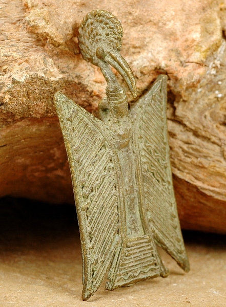 Toller Bronze Anhänger Calao / Kalao - Afrika Schmuck