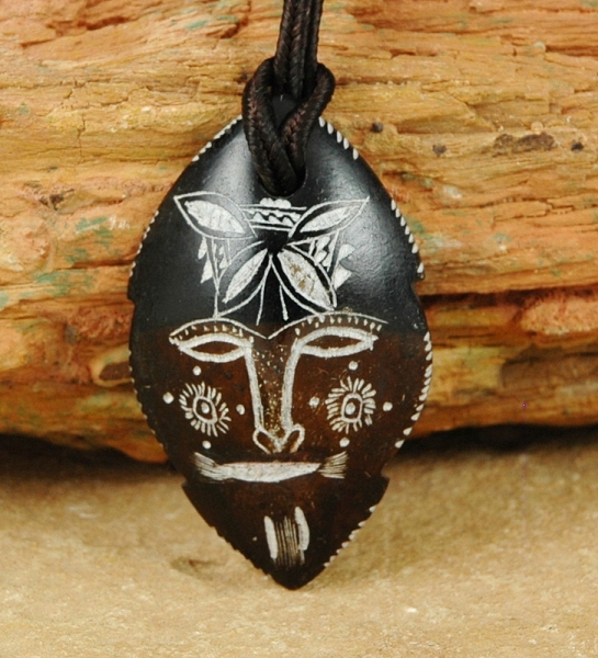 Tuareg Halskette - Maske - Toller Stein Anhänger
