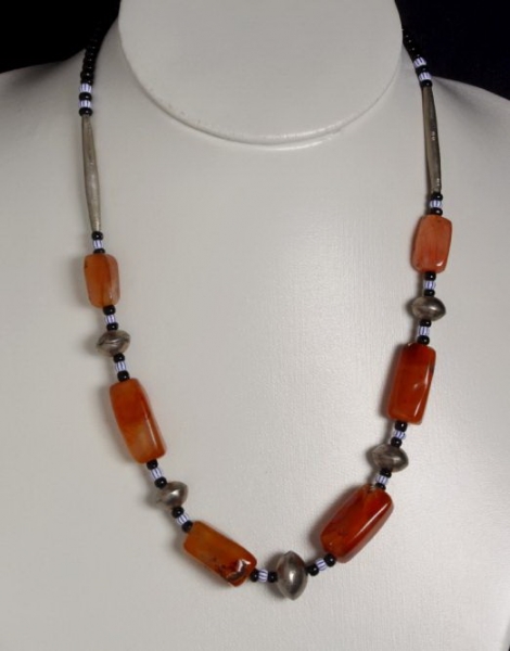 Tuareg Halskette mit rotem Achat - Tuareg Schmuck