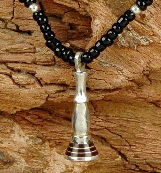 Tuareg Kette - Anhänger mit Silber & Ebenholz