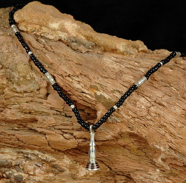 Tuareg Kette - Anhänger mit Silber & Ebenholz