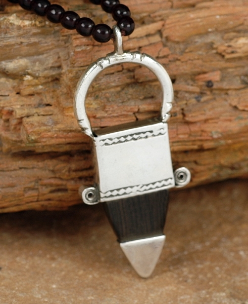 Tuareg Kreuz mit Ebenholz - Ingal - Tuaregschmuck - Rückseite