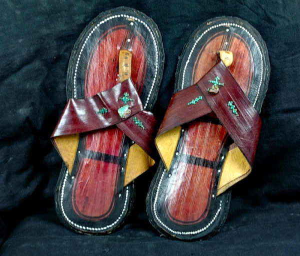 Tuareg Leder Sandale aus Afrika - Gr. 40