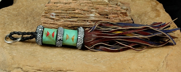 Tuareg Leder Schlüsselanhänger aus Afrika  - Quaste