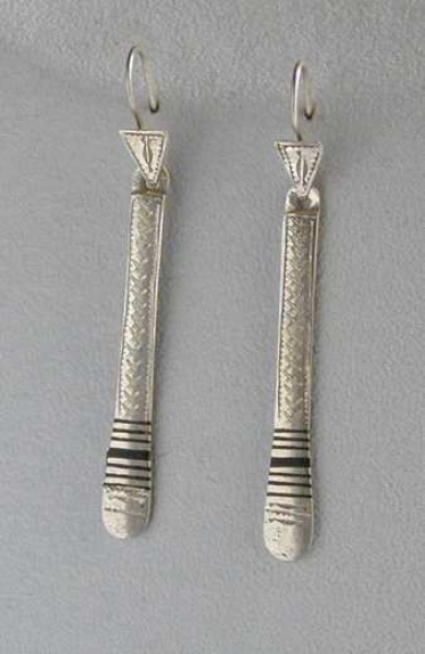 Tuareg Ohrhänger mit Ebenholz - Tuareg Schmuck