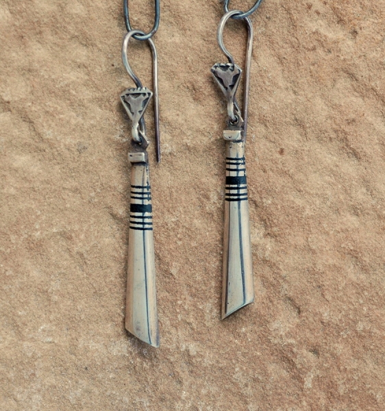 Tuareg Ohrhänger - Silber & Ebenholz - Tuaregschmuck
