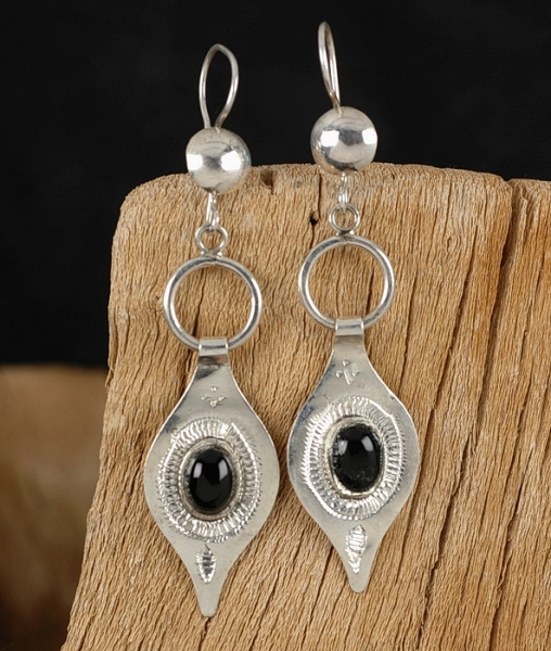 Tuareg Ohrringe - Silber & Onyx - Tuaregschmuck