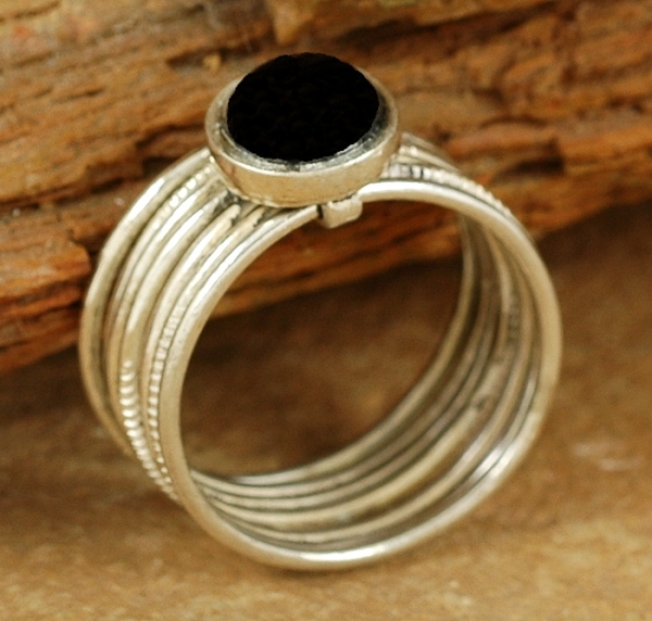 Tuareg Ring - Silber mit Onyx - Schöner Tuaregschmuck