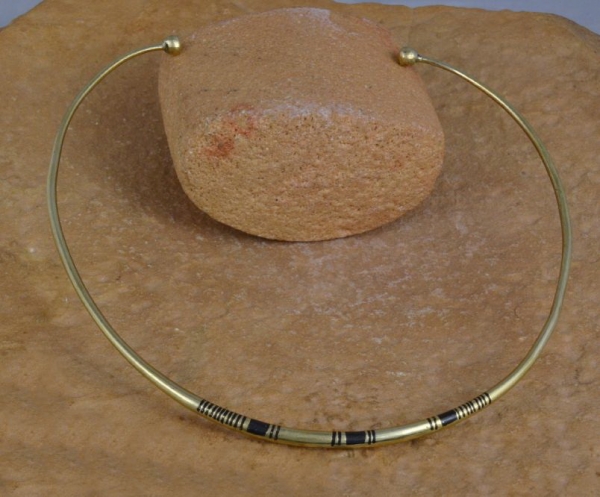 Tuareg Schmuck - Halsreif mit Ebenholz Einlagen