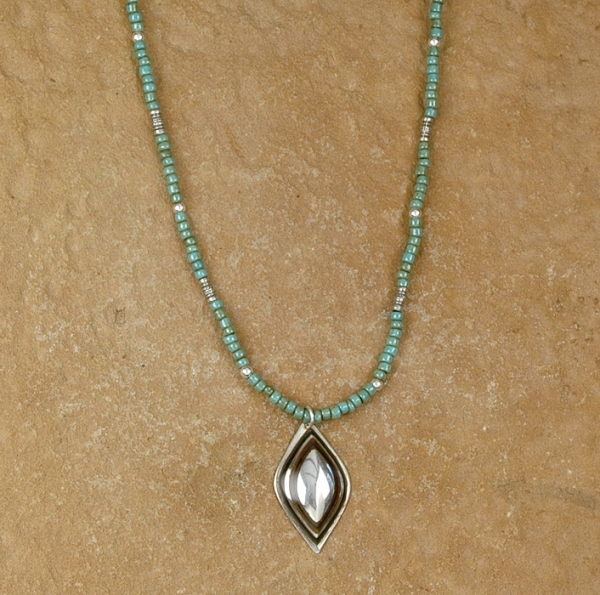 Tuareg Schmuck / Kette mit Silber & Ebenholz