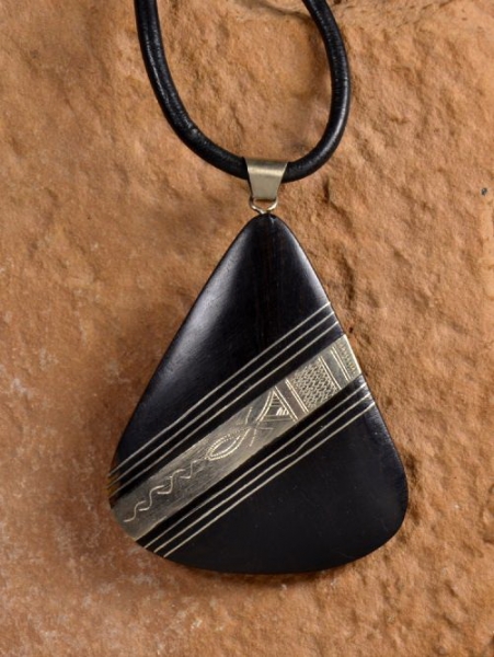 Tuareg Schmuck - Moderner Ebenholz Anhänger