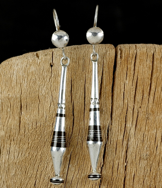 Tuareg Silber Ohrringe mit Ebenholz - Tuareg Schmuck