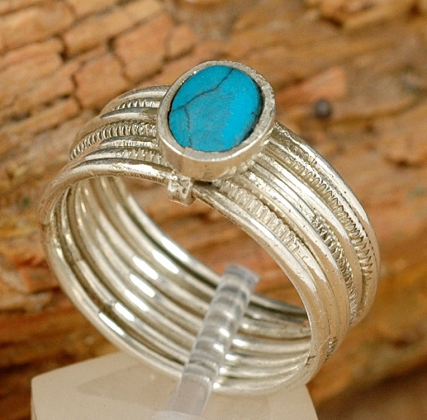 Tuareg Silber Ring mit Türkis - Schöner Tuaregschmuck