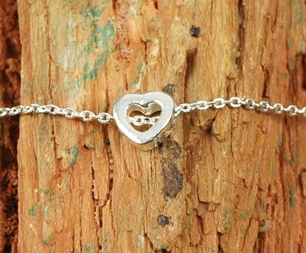 Zierliches Silber Armband 925 - Herz - Liebe